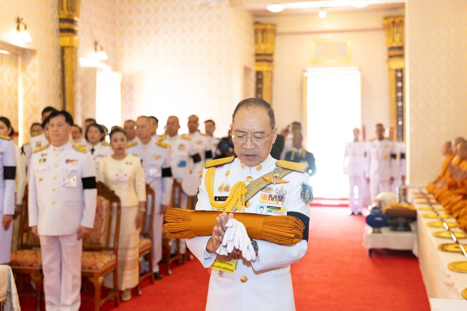 สำนักงานพัฒนาชุมชนอำเภอพระพุทธบาท ร่วมรับเสด็จ พระวรวงศ์เธอพระองค์เจ้าเฉลิมศึกยุคล ในโอกาสเสด็จพระราชพิธีทรงบำเพ็ญพระกุศลถวายผ้าพระกฐิน ประจำปี 2568
